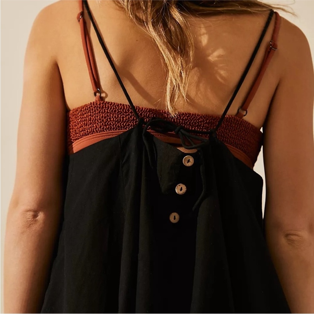 Free People Strutting Black Midi Dress - Picture 4 of 10
